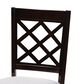 Baxton Studio Verner Side Chair with Grey Cushion in Espresso Brown (Set of 4), , large