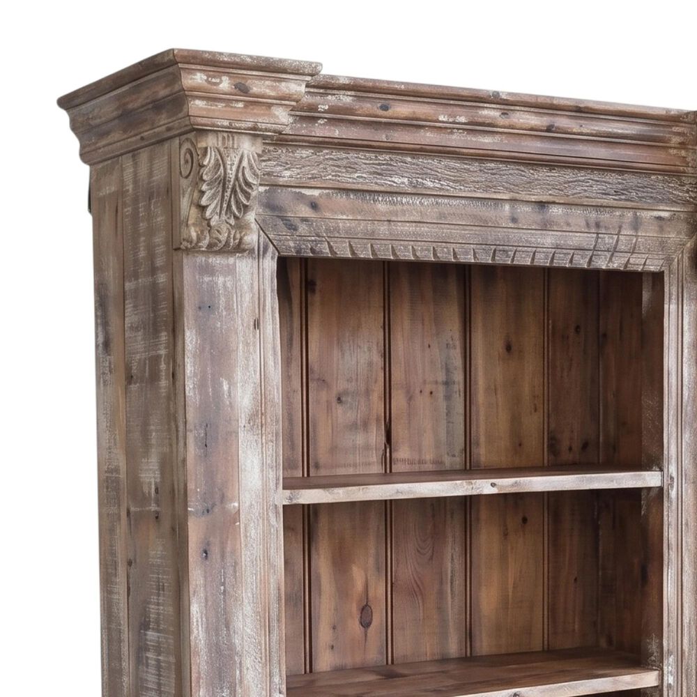 Jaipur Home One of a Kind Architectural Bookcase in Natural Brown, , large