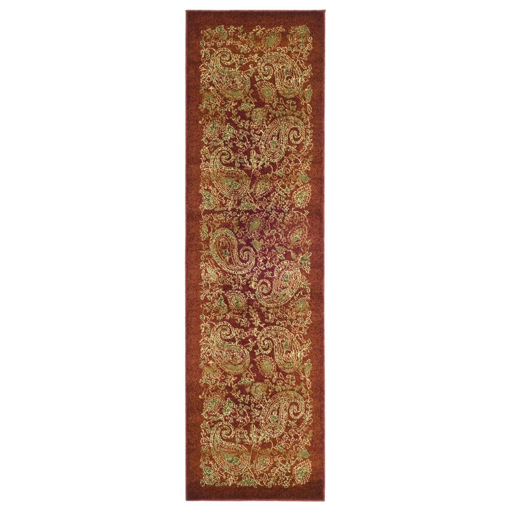 Safavieh Lyndhurst 2"3" x 8" Red and Multicolor Runner, , large