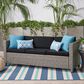 Hearth and Haven Puerta Outdoor Sofa with Black Cushion in Gray, , large