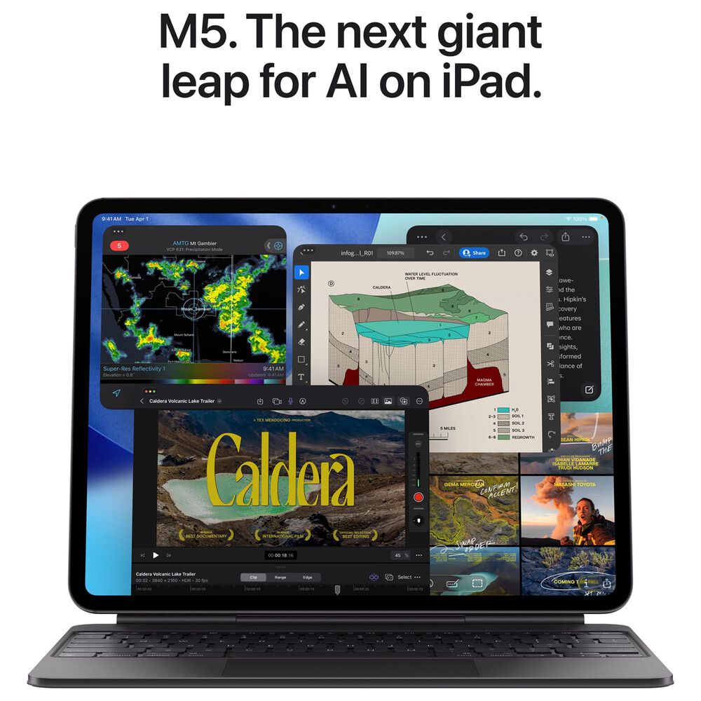 Apple 11-Inch iPad Pro | Apple M5 chip | Wi-Fi + Cellular 2TB with nano texture glass | Space Black &#40;latest Model&#41;, , large