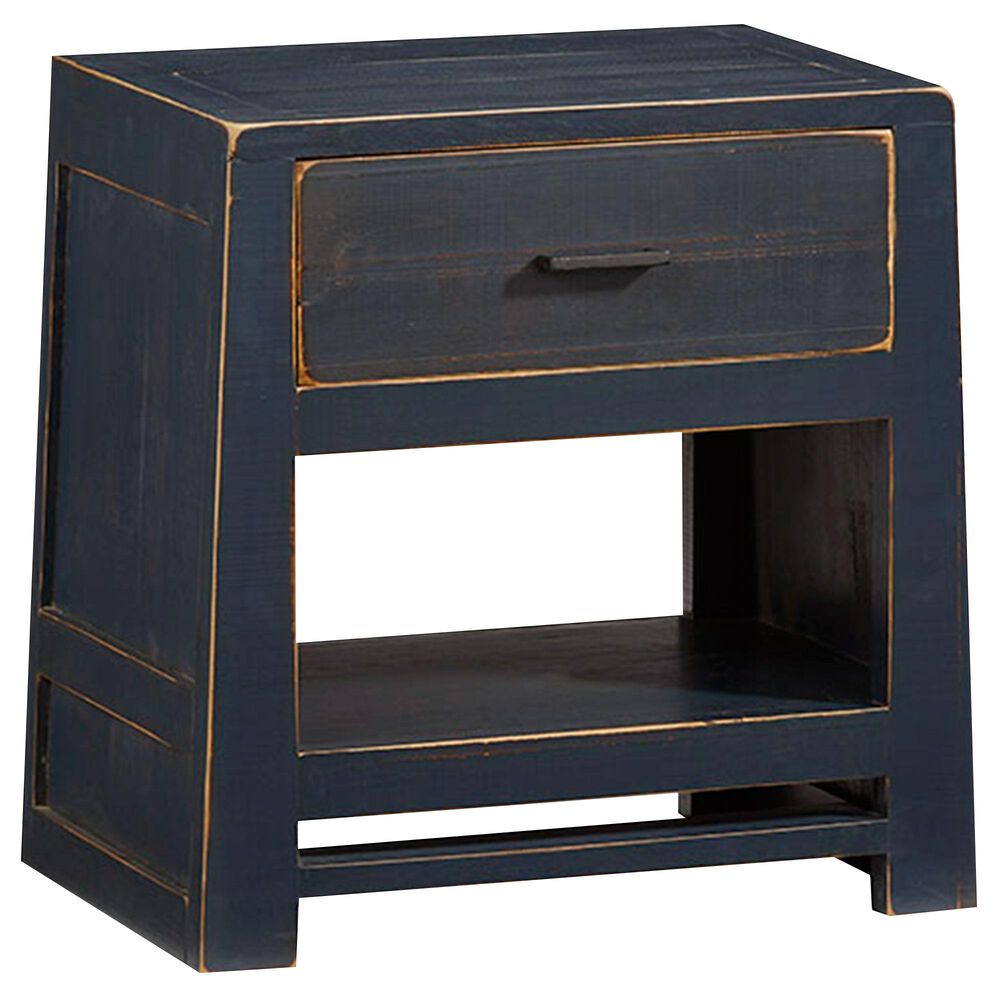 Tiddal Home Caroline 1-Drawer Nightstand in Navy Blue, , large