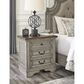 Ashley Lodenbay 3 Drawer Nightstand in Antiqued Gray and Walnut Brown, , large