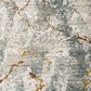 Surya Dresden Medium Gray, White, Gray, Light Slate, Mustard and Rust 12" x 15" Area Rug, , large