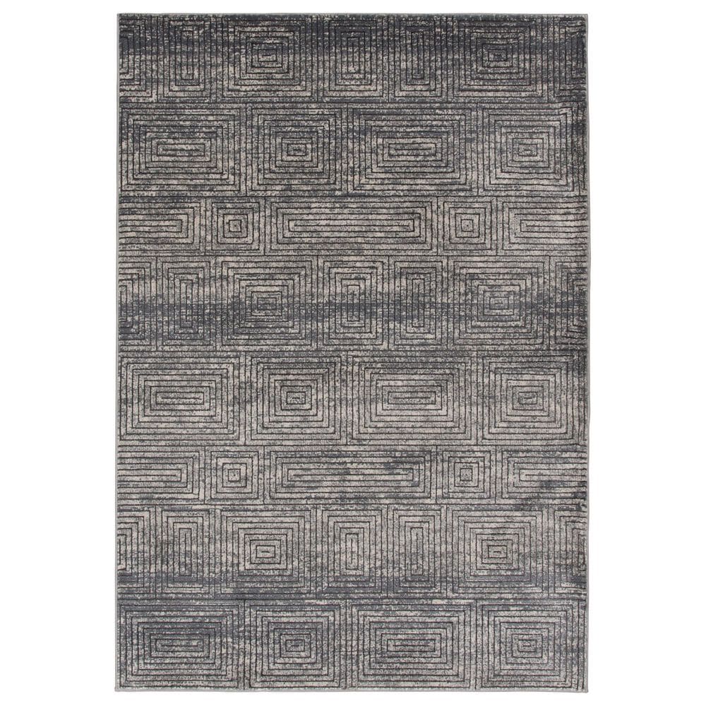 Central Oriental Clearwater Tessa 5" x 7"6" Shade and Gunmetal Area Rug, , large