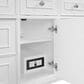 James Martin Vanities Lorelai 48" Single Vanity in Bright White with 3 cm Arctic Fall Solid Surface Top, , large