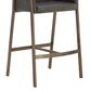 37B Bernadette Counter Stool with Kendall Grey Faux Leather Cushion and Antique Brass Finish, , large