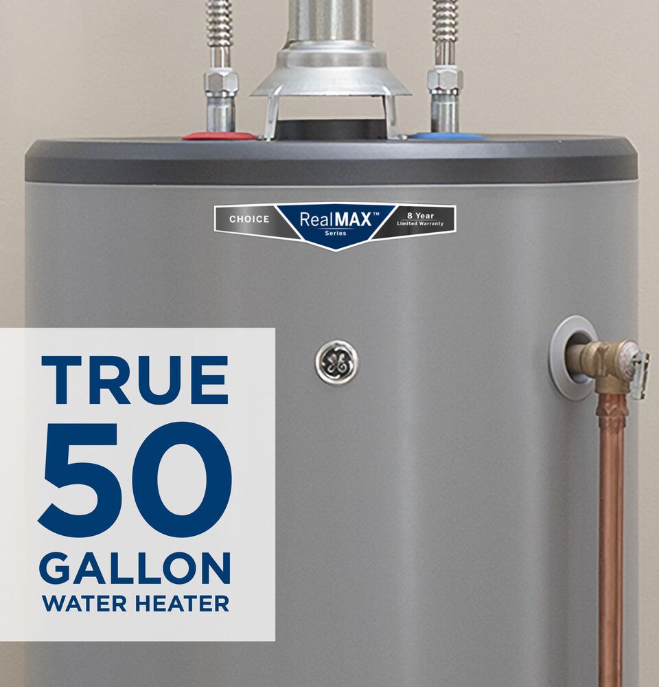 GE Appliances RealMAX Choice 50-Gallon Tall Natural Gas Atmospheric Water Heater, , large