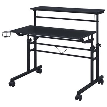 Rta Products Llc Galaxy Rolling Writing Desk in Black, , large