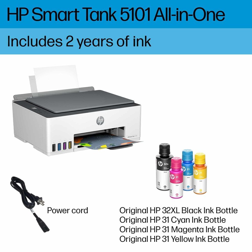 HP Smart Tank 5101 All-in-One Printer in White, , large