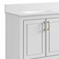 37B Lucerne 60" Double Bathroom Vanity in Bright White with Marble Top and Backsplash, , large