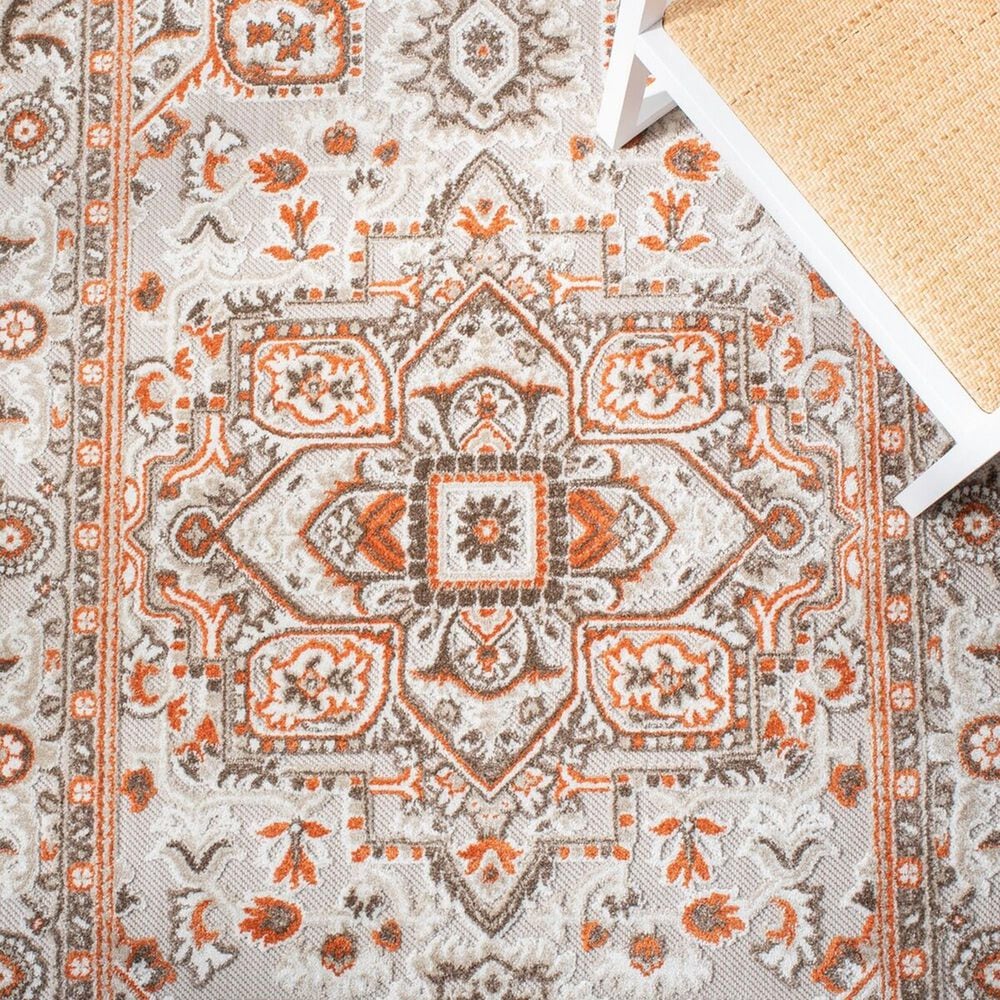 Safavieh Cabana CBN680B 6&#39; x 9&#39; Beige and Orange Indoor/Outdoor Area Performance Rug, , large