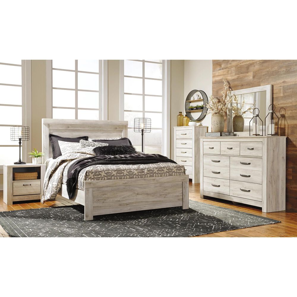 Ashley Bellaby Queen Panel Bed in White Wash, , large