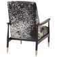 Massoud Draper Arm Chair in Salted Pepper and Capri Coal Haze, , large