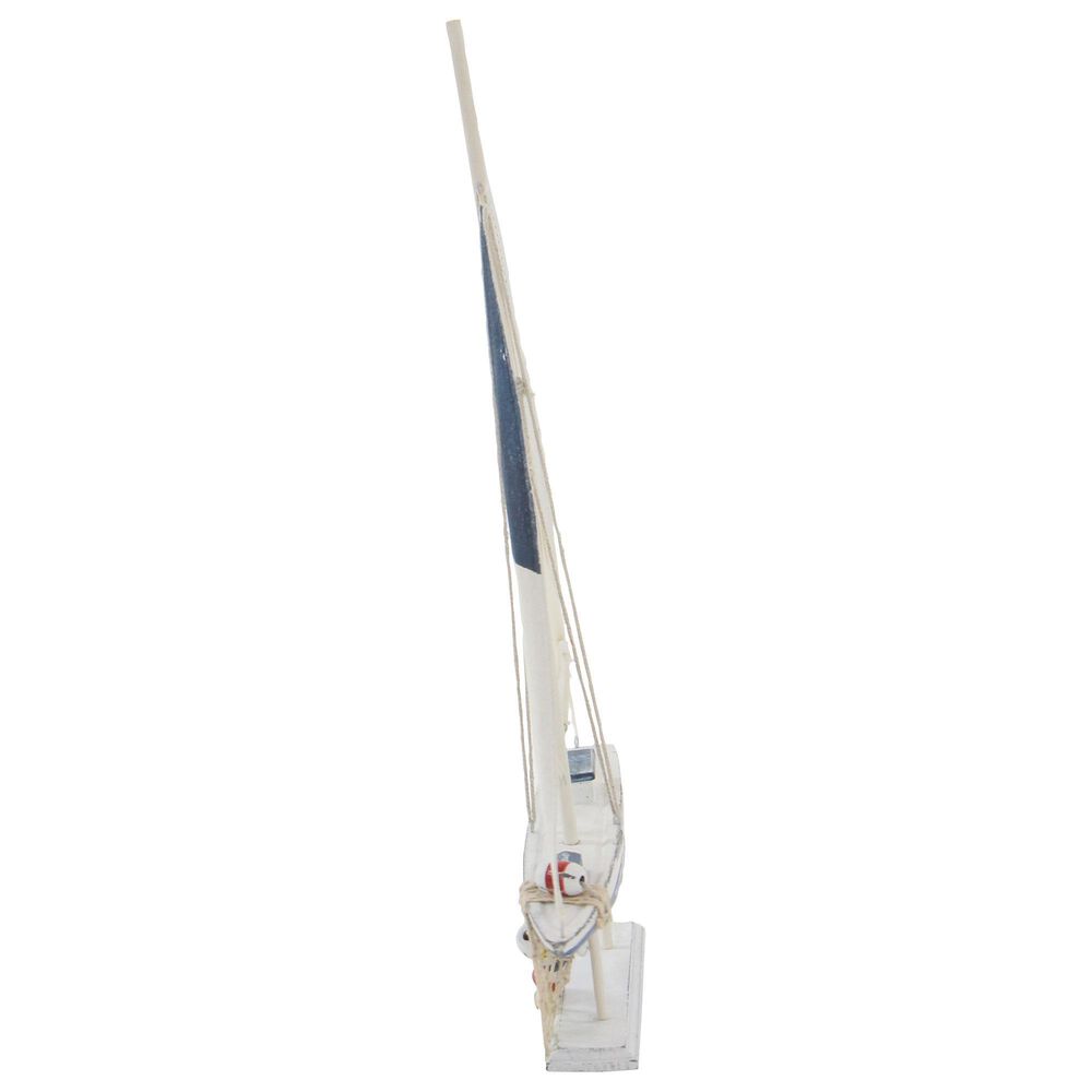 Maple and Jade 22&quot; Coastal Sail Boat Sculpture in Blue and White &#40;Set of 2&#41;, , large