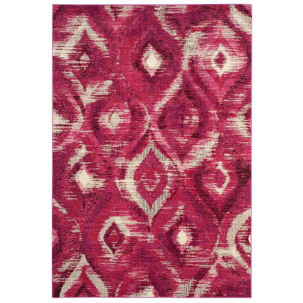 Safavieh Monaco MNC242D-4 4&#39; x 5&#39;7&quot; Fuchsia/Cream Area Rug, , large