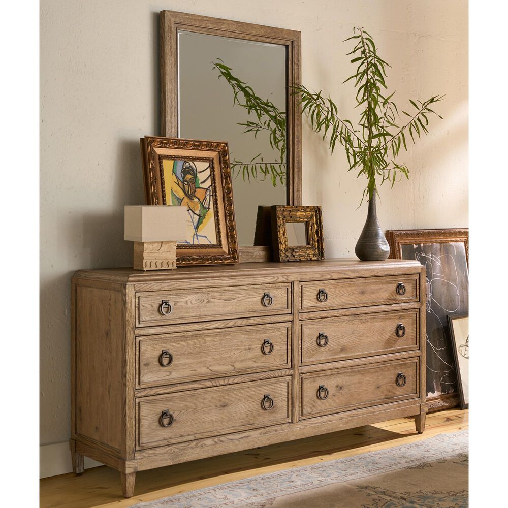 Universal Furniture Griffith Park 6-Drawer Dresser and Mirror in Sienna, , large