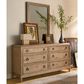 Universal Furniture Griffith Park 6-Drawer Dresser and Mirror in Sienna, , large
