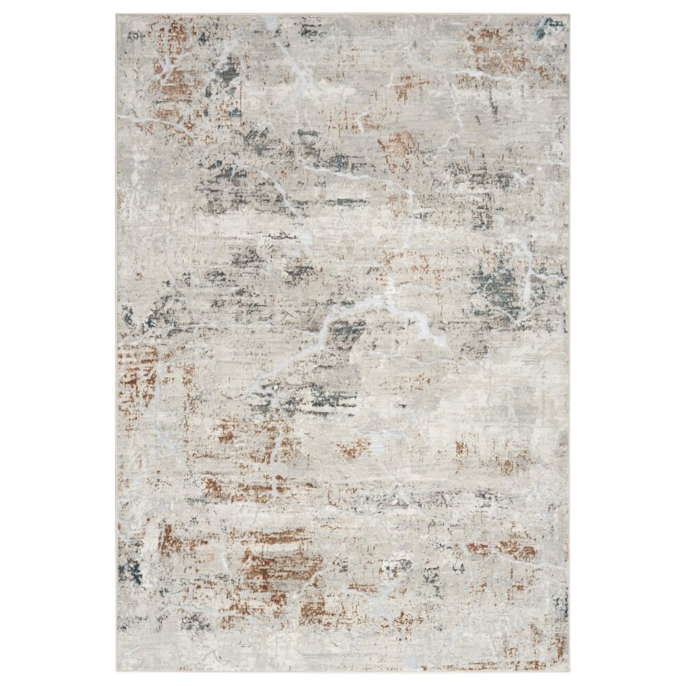 Nourison Glitz GLZ23 Grey and Multicolor 3"11" x 5"11" Area Rug, , large