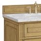 James Martin Vanities Lorelai 36" Single Vanity in Light Natural Oak with 3 cm Carrara White Marble Top, , large