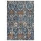 RIZZY Elite 5"2" x 7"9" Gray, Denim and Brown Area Rug, , large