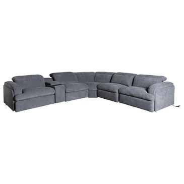 Interlochen 6-Piece Power Reclining L-Shaped Sectional in Tasmin Linen, , large