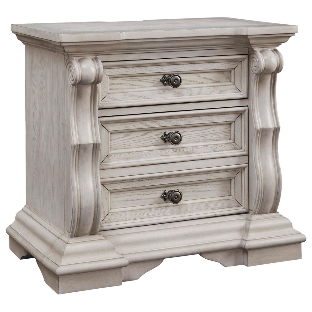 Ashley Bruchandi 3-Drawer Nightstand in Antique White, , large