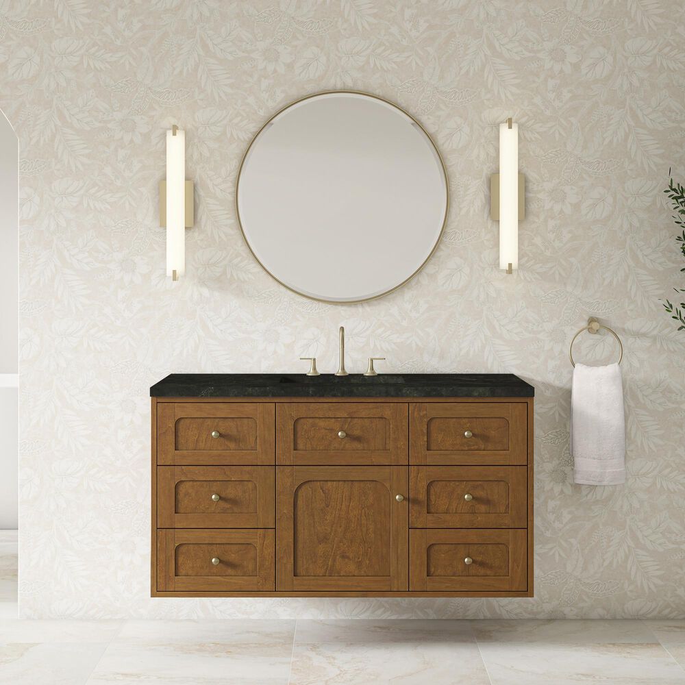 James Martin Laurent 48" Single Bathroom Vanity in Honey Oak with 3 cm Phantome Eclos Top and Rectangular Sink, , large