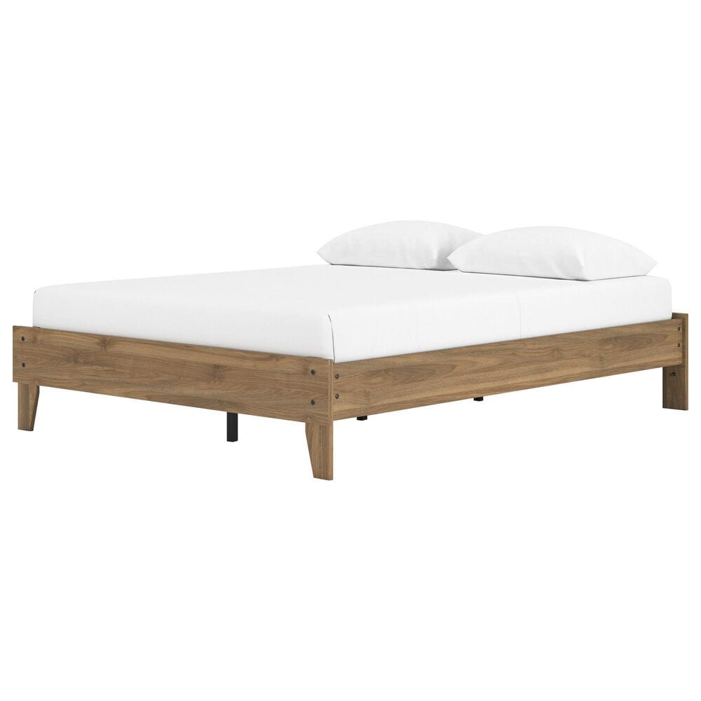 Ashley Deanlow Queen Platform Bed in Honey Brown, , large