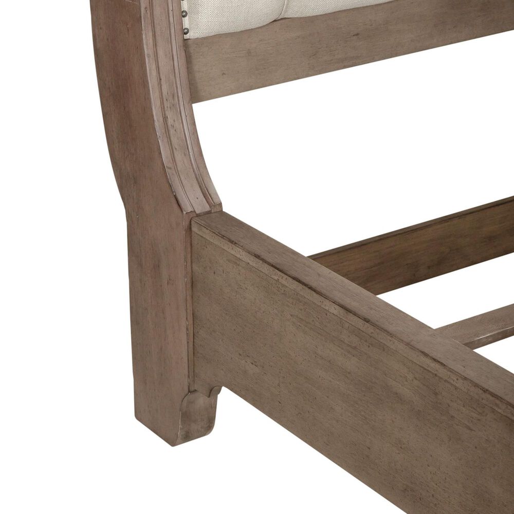 Belle Furnishings Americana Farmhouse Queen Sleigh Bed in Dusty Taupe, , large