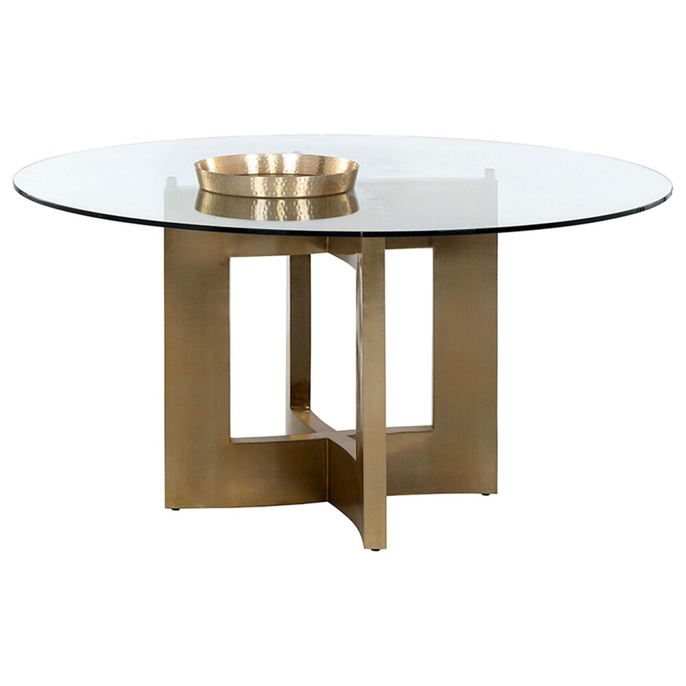 37B Lianne Dining Table in Gold - Table Only, , large