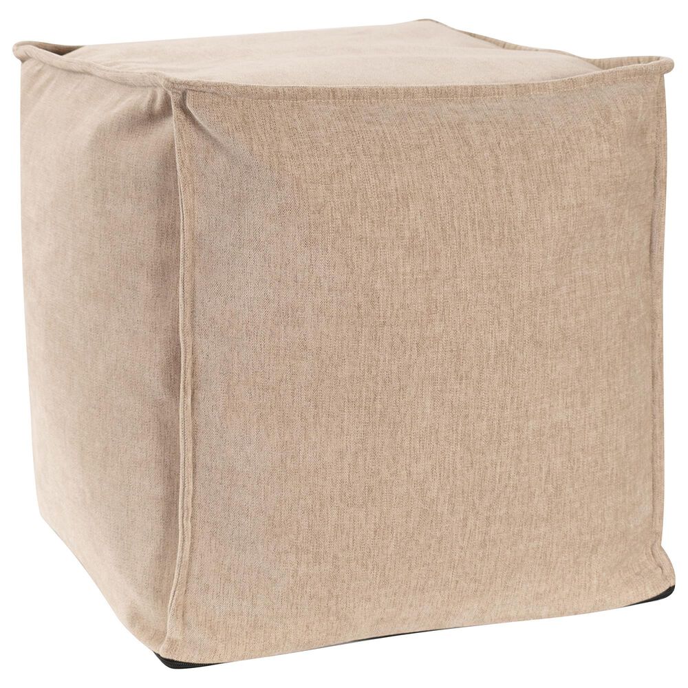 Howard Elliott Komodo Square Pouf in Sand, , large