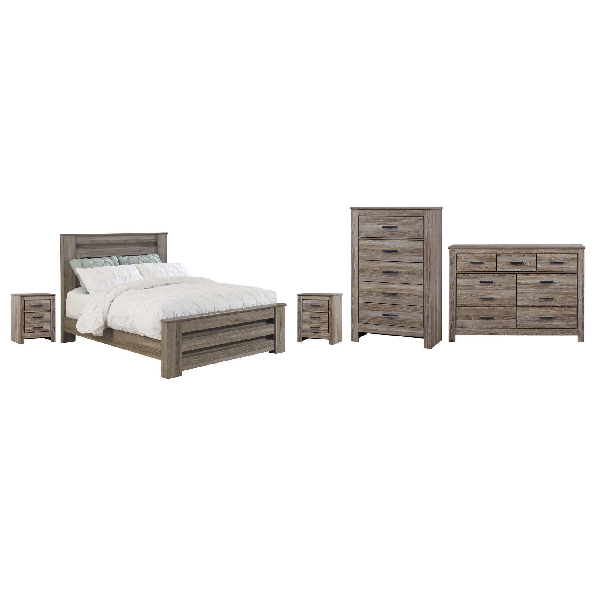 Zelen 5 piece shop bedroom set