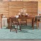 Nourison Easy Care 8" x 10" Aqua and Teal Indoor/Outdoor Area Rug, , large