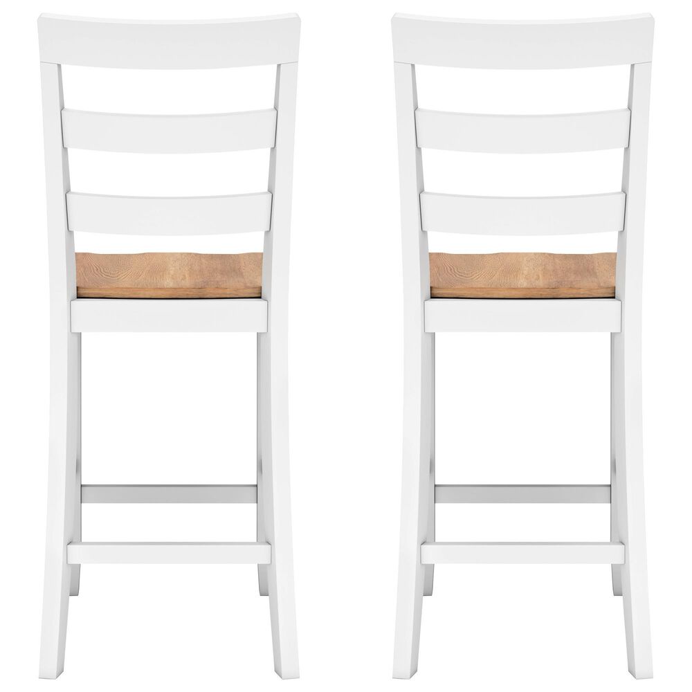 Ashley Gesthaven Counter Stool Set of 2 in Natural/White, , large