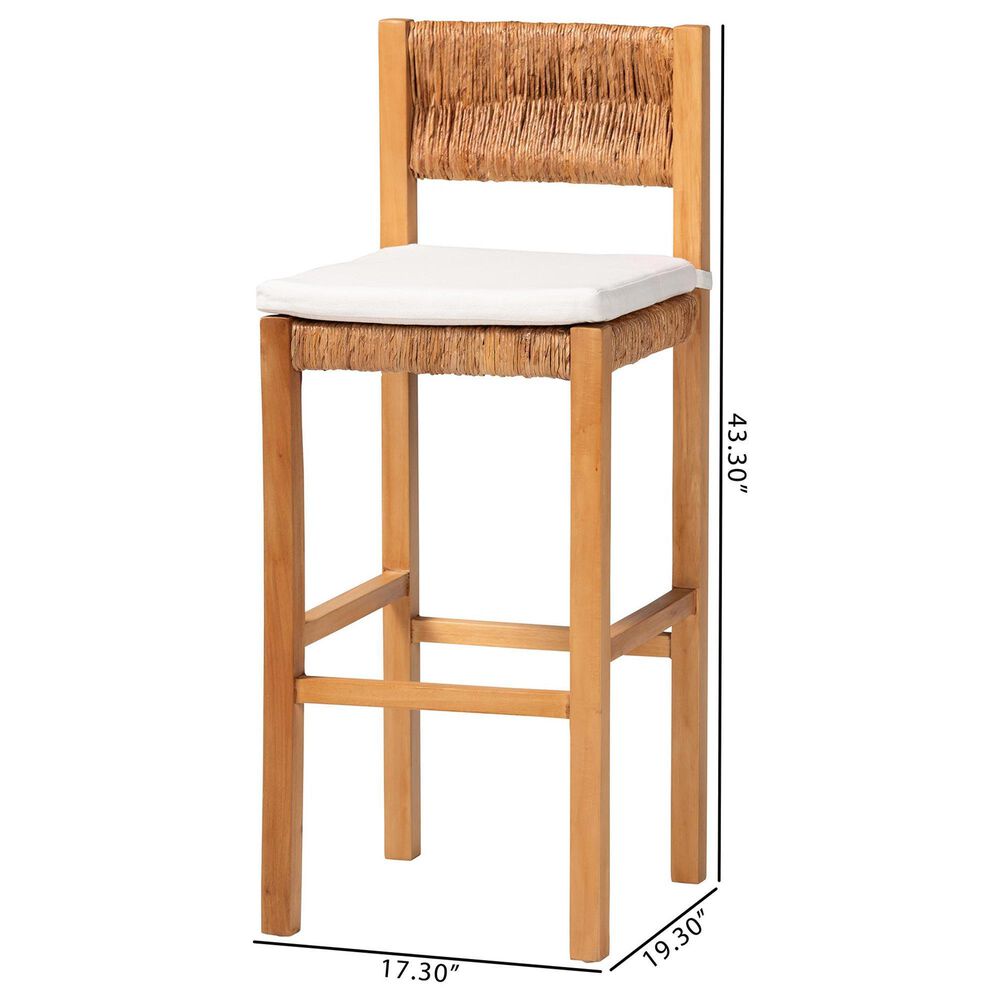 Baxton Studio Pava Bar Stool in Honey, , large