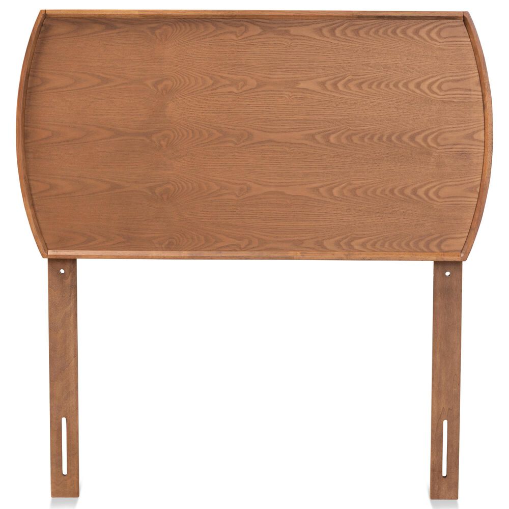 Baxton Studio Laurien Twin Headboard in Ash Walnut, , large