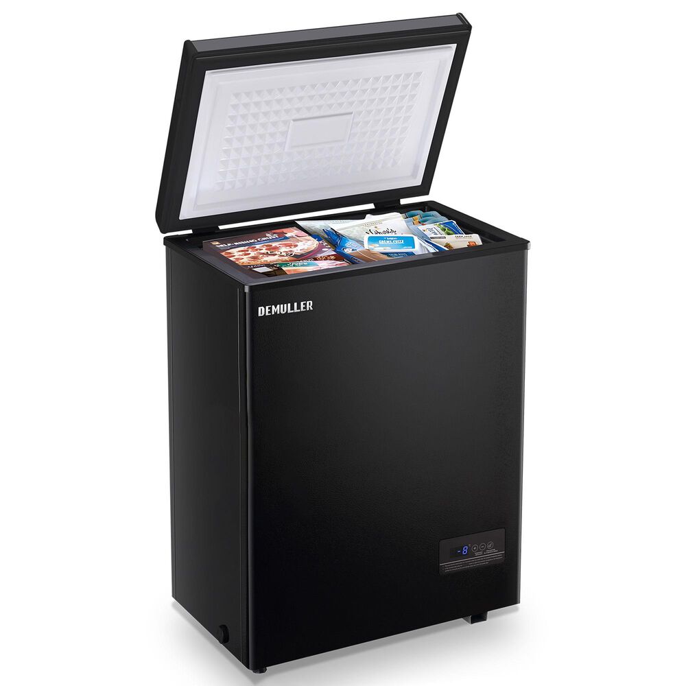 HOMLUX 3.5 Cu. Ft. Deep Chest Freezer with Removable Basket in Black, , large