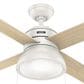 Hunter Loki 52" Ceiling Fan with LED Lights in Fresh White, , large