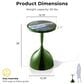 Furniture of America Gleam Round End Table in Polished Green, , large