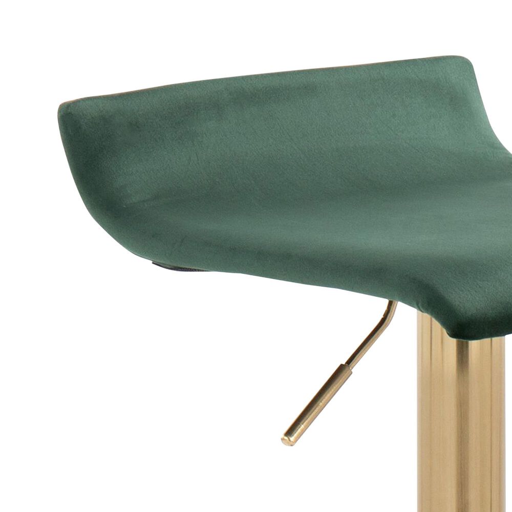 Lumisource Ale Adjustable Swivel Barstool in Green &#40;Set of 2&#41;, , large