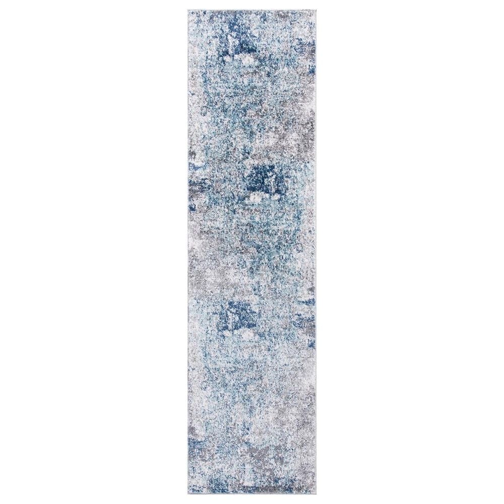 Safavieh Aston  2" x 7" Light Blue and Grey Runner, , large