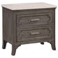 New Heritage Design Lisbon 2-Drawer Nightstand in Gray and White, , large