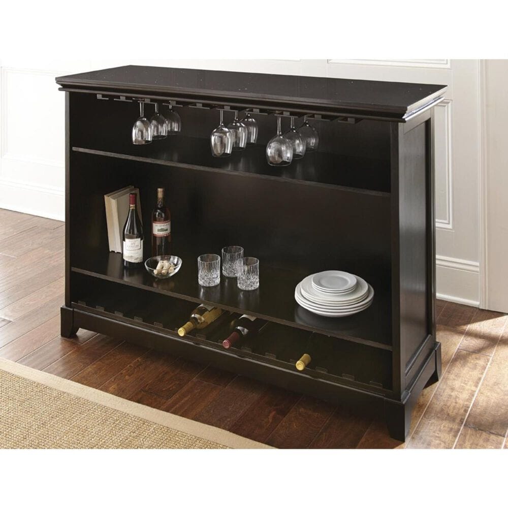 Crystal City Garcia Silverstone Top Bar Unit with Foot Rail in Ebony, , large