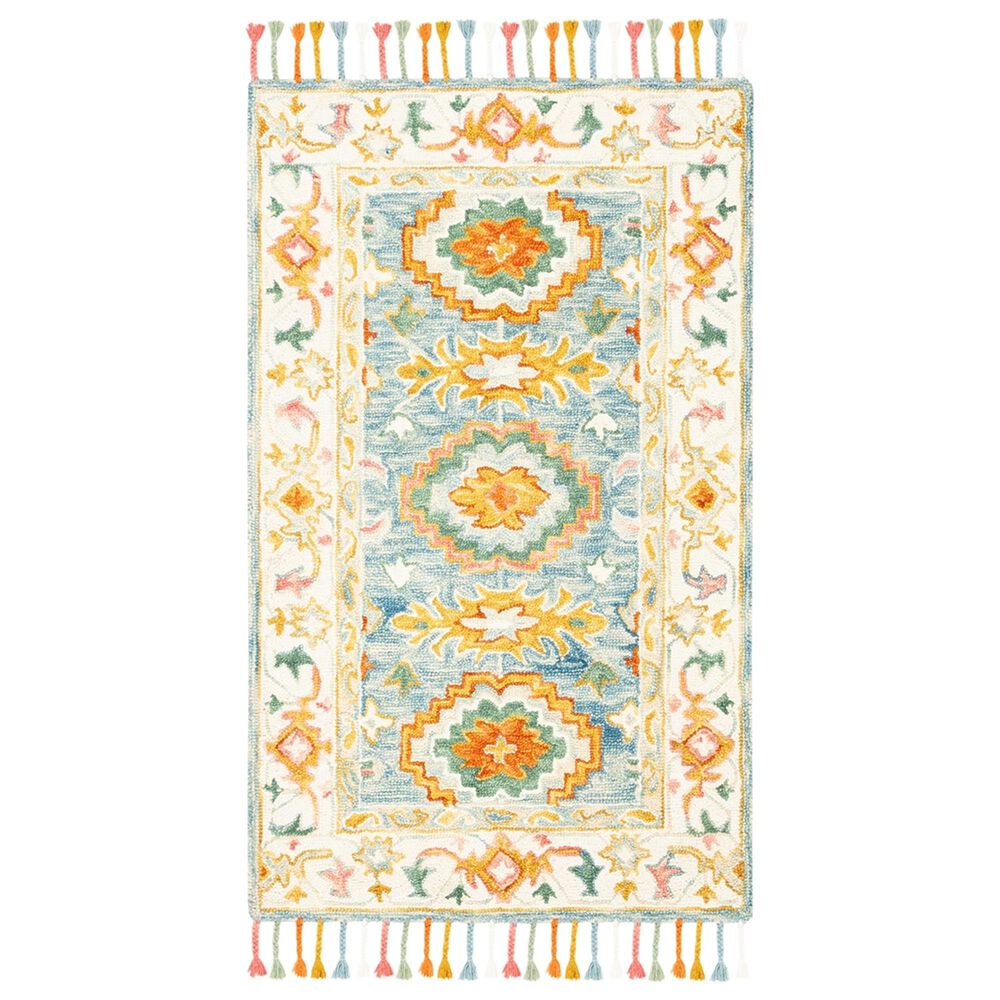 Safavieh Aspen 3' x 5' Blue and Ivory Area Rug, , large