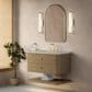 James Martin Allamari 36" Single Bathroom Vanity in Dune Mist with 3 cm Victorian Silver Silestone Top and Rectangular Sink, , large