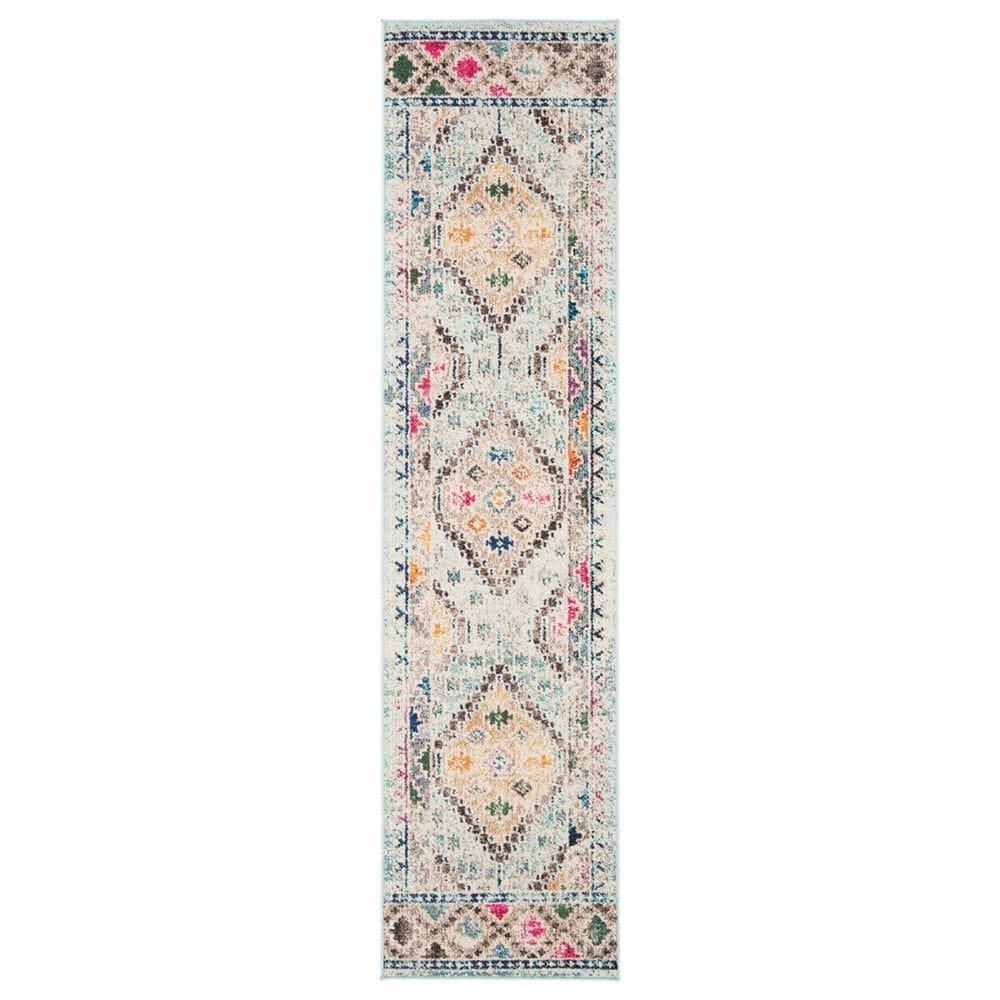 Safavieh Madison MAD418K 2"2" x 12" Blue and Yellow Runner, , large