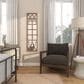 Maple and Jade 52" x 15" Geometric Window Pane Inspired Panel Wall Mirror in Galvanized Silver and Brown, , large