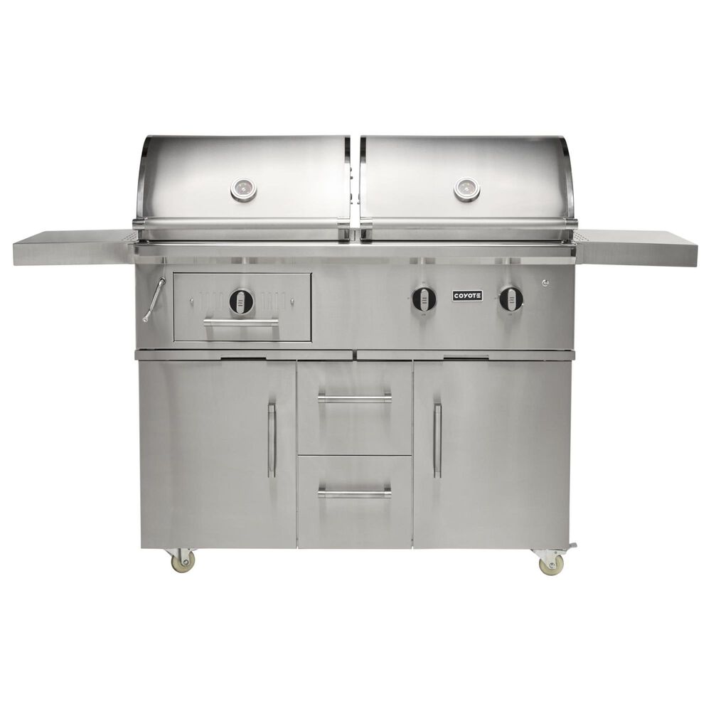 Coyote Outdoor 50&quot; Hybrid Built-In Natural Gas Grill in Stainless Steel, , large