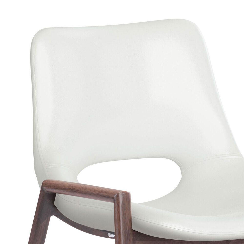 Zuo Modern Desi Counter Chair in White/Dark Brown &#40;Set of 2&#41;, , large